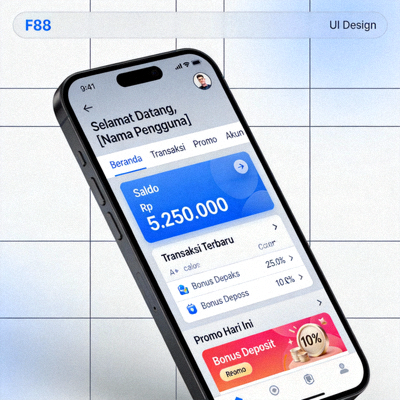 Dashboard pengguna M88 mobile yang dioptimalkan untuk penggunaan di smartphone